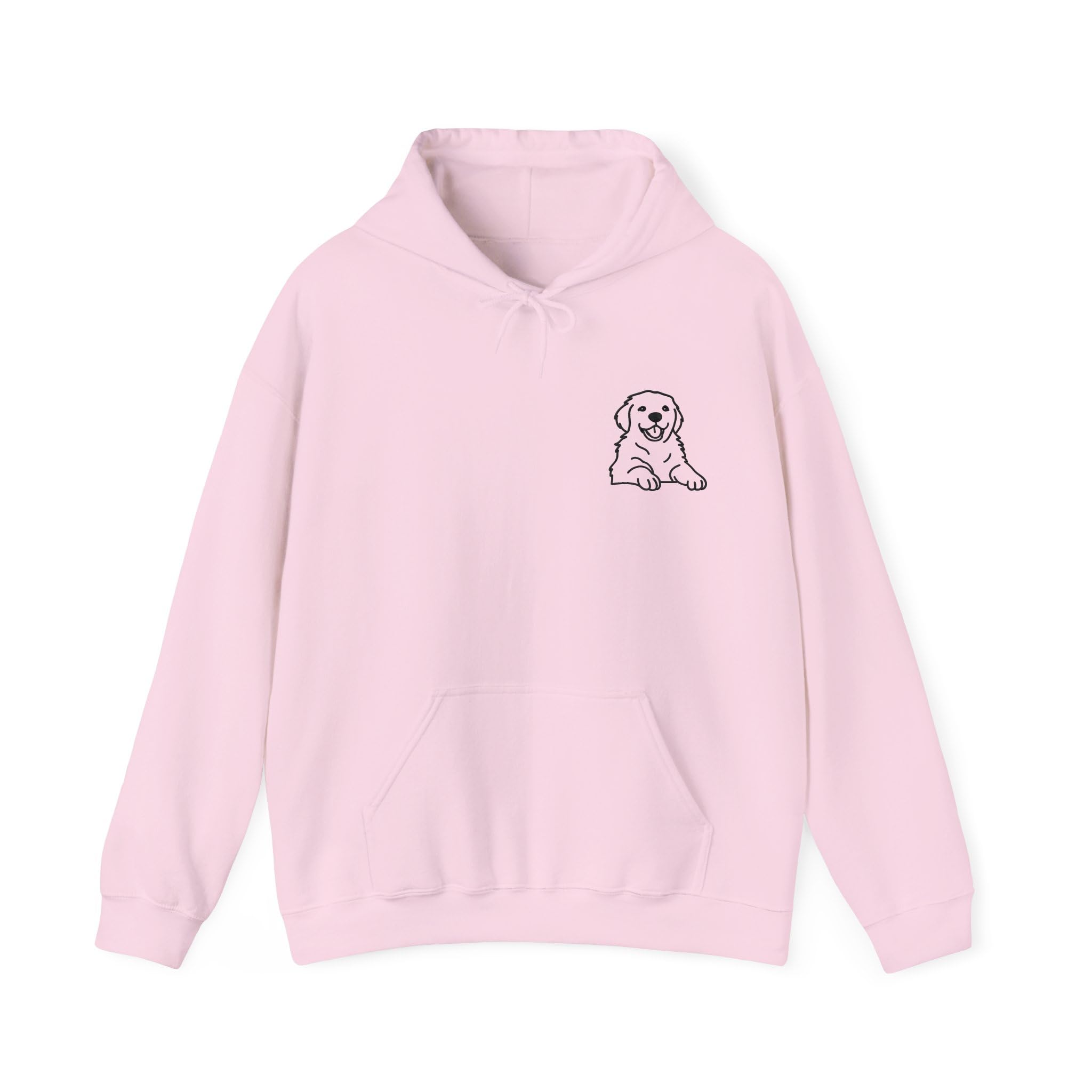 Personalised Pet Outline Hoodie – Custom Embroidered Dog or Cat Sketch from Photo, Unisex Fit, Gift for Pet Lovers, Memorial Animal Portrait Jumper Pink