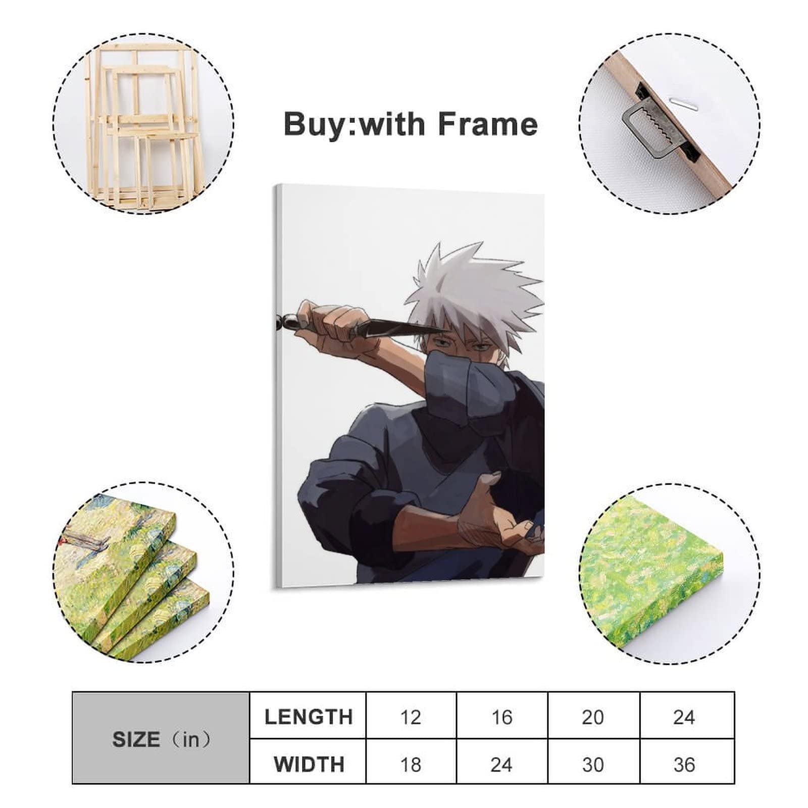 Amazon.co.jp: アニメ NARUTO -ナルト- はたけカカシ キャンバス