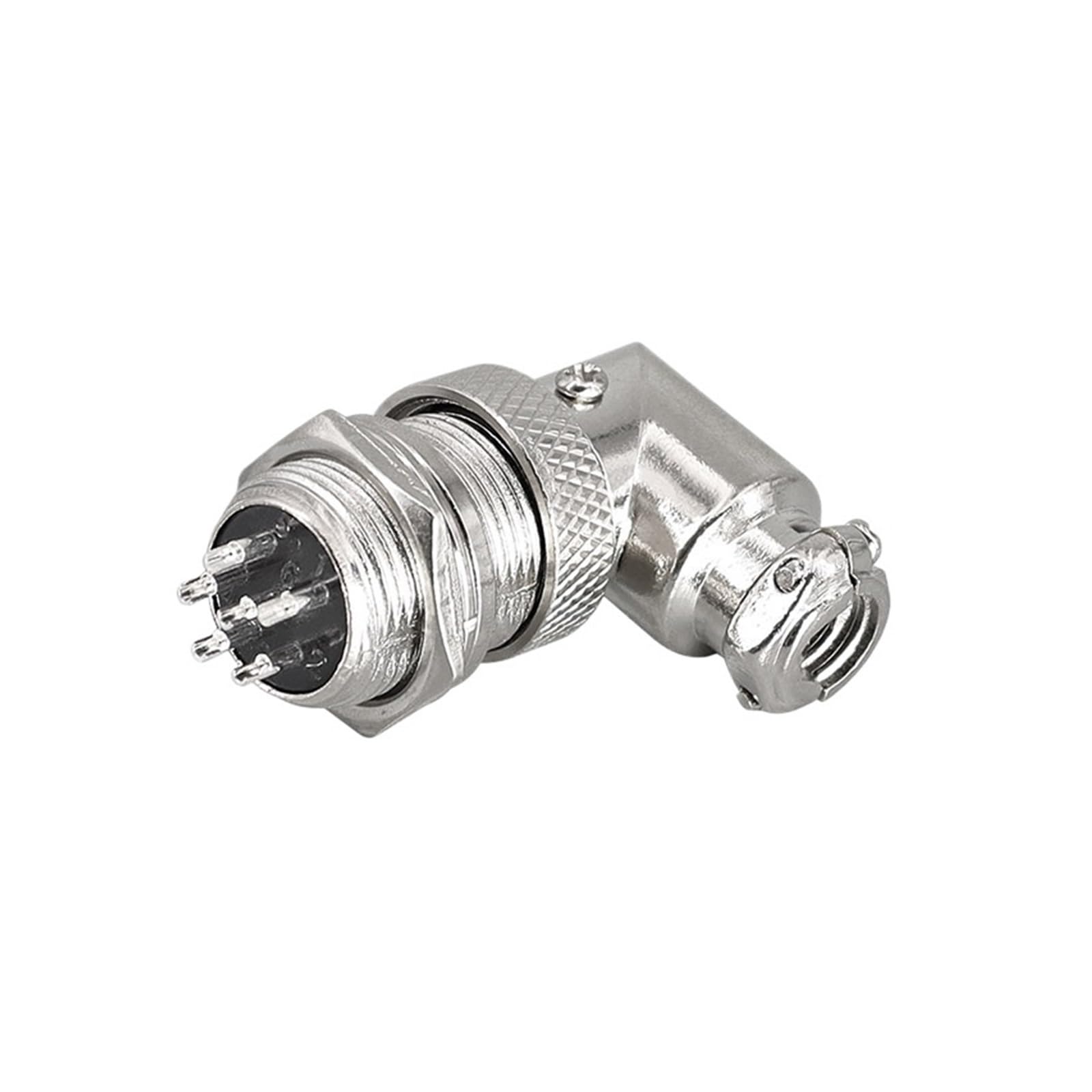 Conector GX16W de codo push-pull con 6 pines y diámetro de 16 mm (Paquete de 2 piezas)