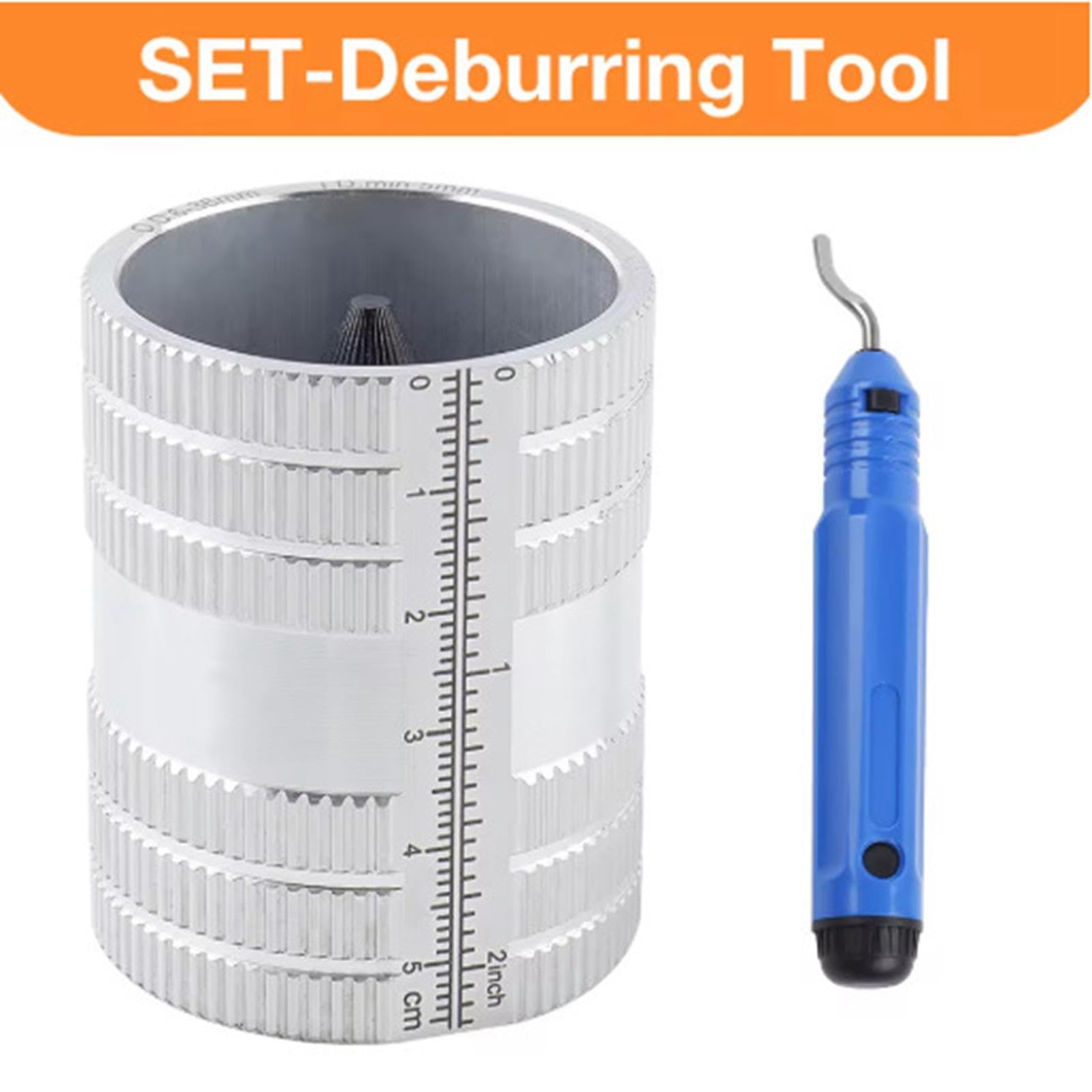Sharplace Outil d'alésoir pour tuyaux, accessoire pour la plage de 1/4" à 1-3/8", outil polyvalent de chanfreinage et d'ébavurage pour cuivre, avec Accessoire