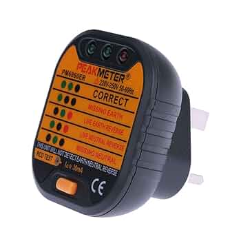 electrical outlet tester with appliance plugged in