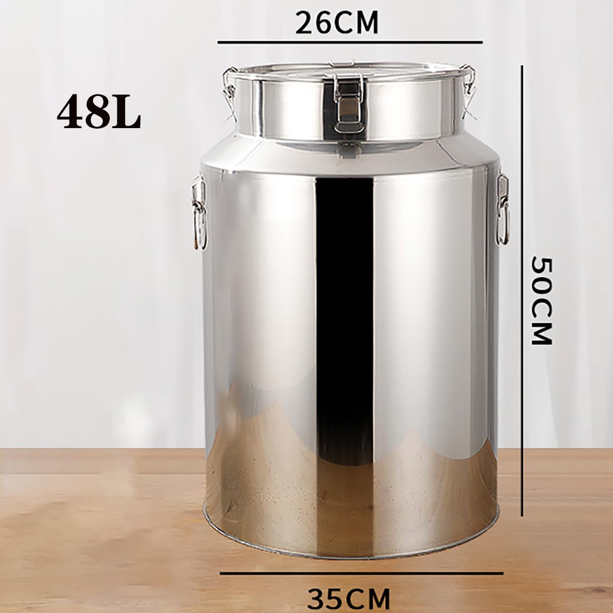 Stockage scellé Ultra épais de Baril d'acier Inoxydable 304 et Transport de bière, Lait, boîtes de thé, Huile Comestible d'arachide,100L