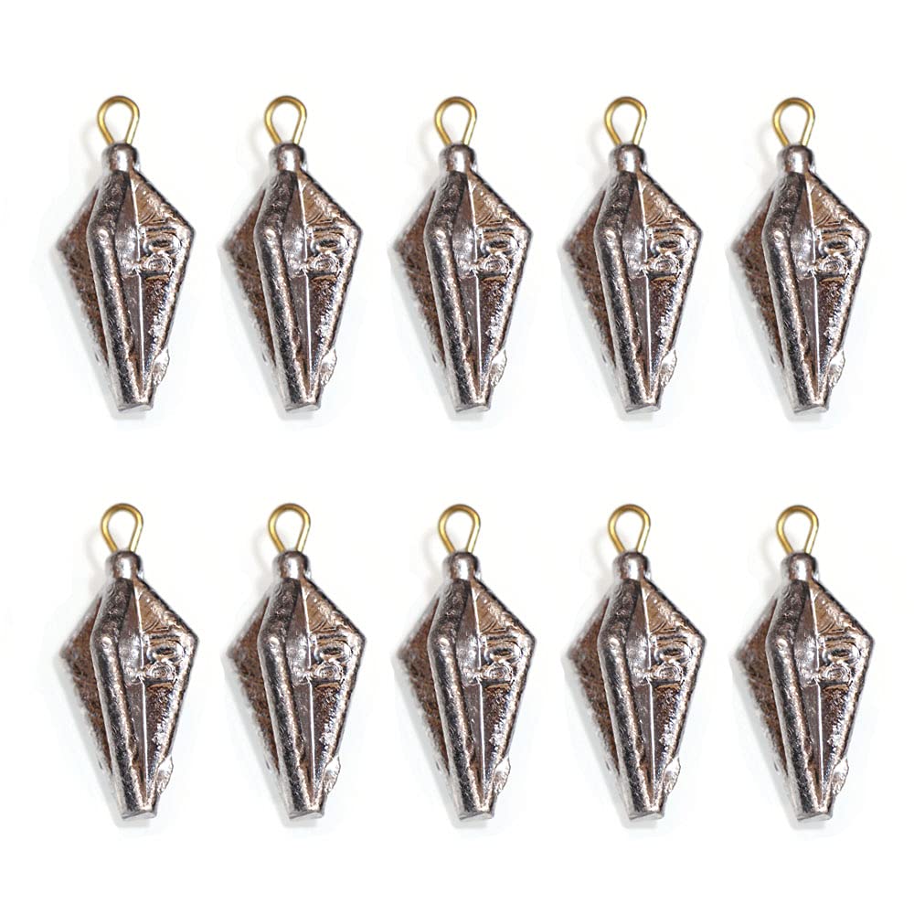 Laxygo20pcs/Pack Fishing Pyramid Weights Bullet Lead Sinker Weights Kit 10g