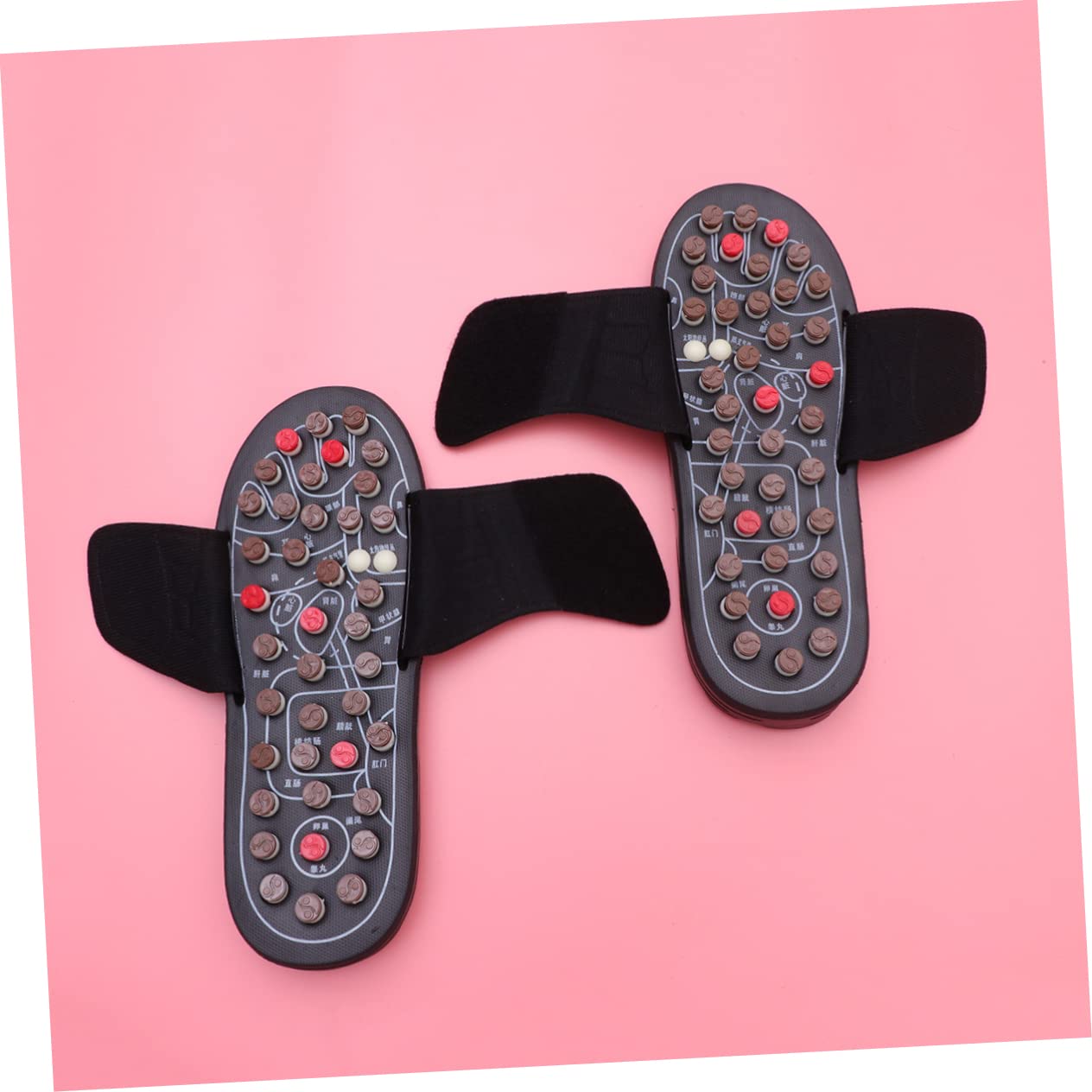 Massagepantoffeln für Füße 1 Paar aus EVA, Schwarz, Größe 44-45