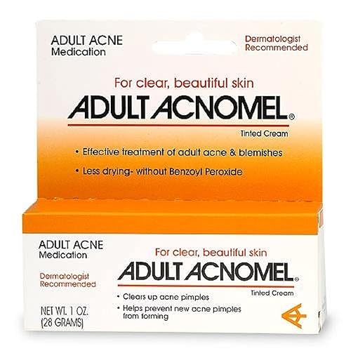Acnomel - Crema medicamentosa para el acné para adultos, 1.3 onzas (paquete de 2)