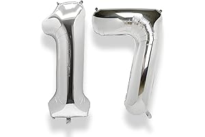 AULE Giant 17 Balloons Silver