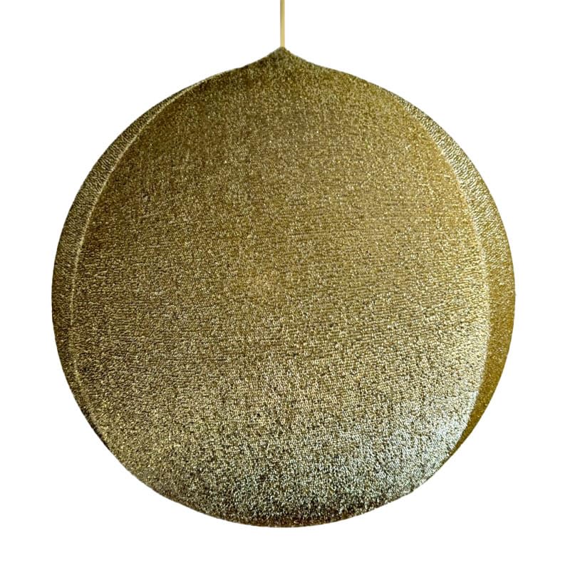 Boule gonflable pailletée or 80 cm - Ignifuge - Ballon gonflable décoratif à paillettes, ignifugé et atmosphérique, boule hiver de Noël géante