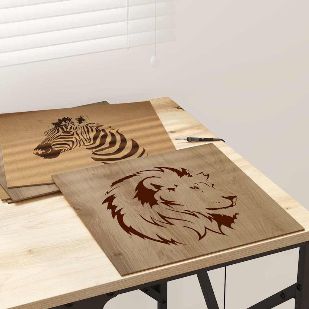 Lot de 50 plaques décoratives en chêne Artisan - 30 x 30 x 0,27 cm - Panneaux en bois pour décoration moderne - Panneaux rectangulaires en bois avec surface lisse - Facile à couper et à nettoyer