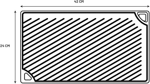 Miniatura 2 de Lodge - Parrilla reversible de hierro fundido pre-sazonado 1675 in color negro