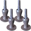 Homes Place 4PCS Steel Stem Heavy Duty Bed Frame Feet with Socket Sleeve Inserts, Reinforced Bed Frame Glide Legs to Replace Wheels