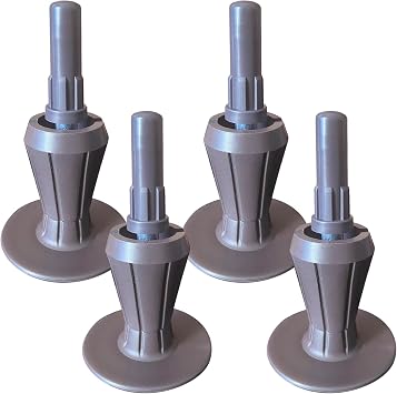 Homes Place 4PCS Heavy Duty Bed Frame Feet with Plastic Inserts, Prevent Sliding, Steel Stem Bed Frame Feet Replacement, to Replace Wheels