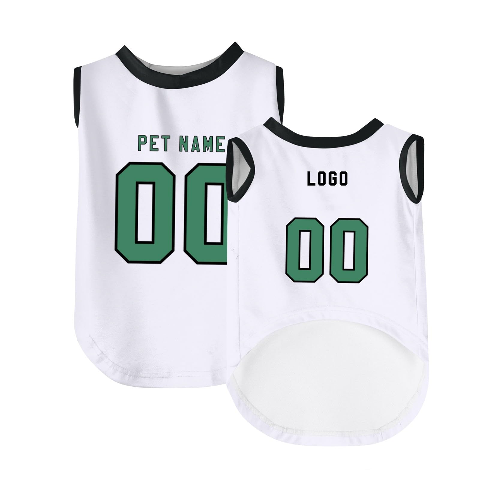 Custom Dog Tank Top Sleeveless Football Tee, Dog Football Jersey with Name Number Logo, Personalized Sports Fan Pet Jerseys Clothes for Small Medium Large Cat Dog Pet