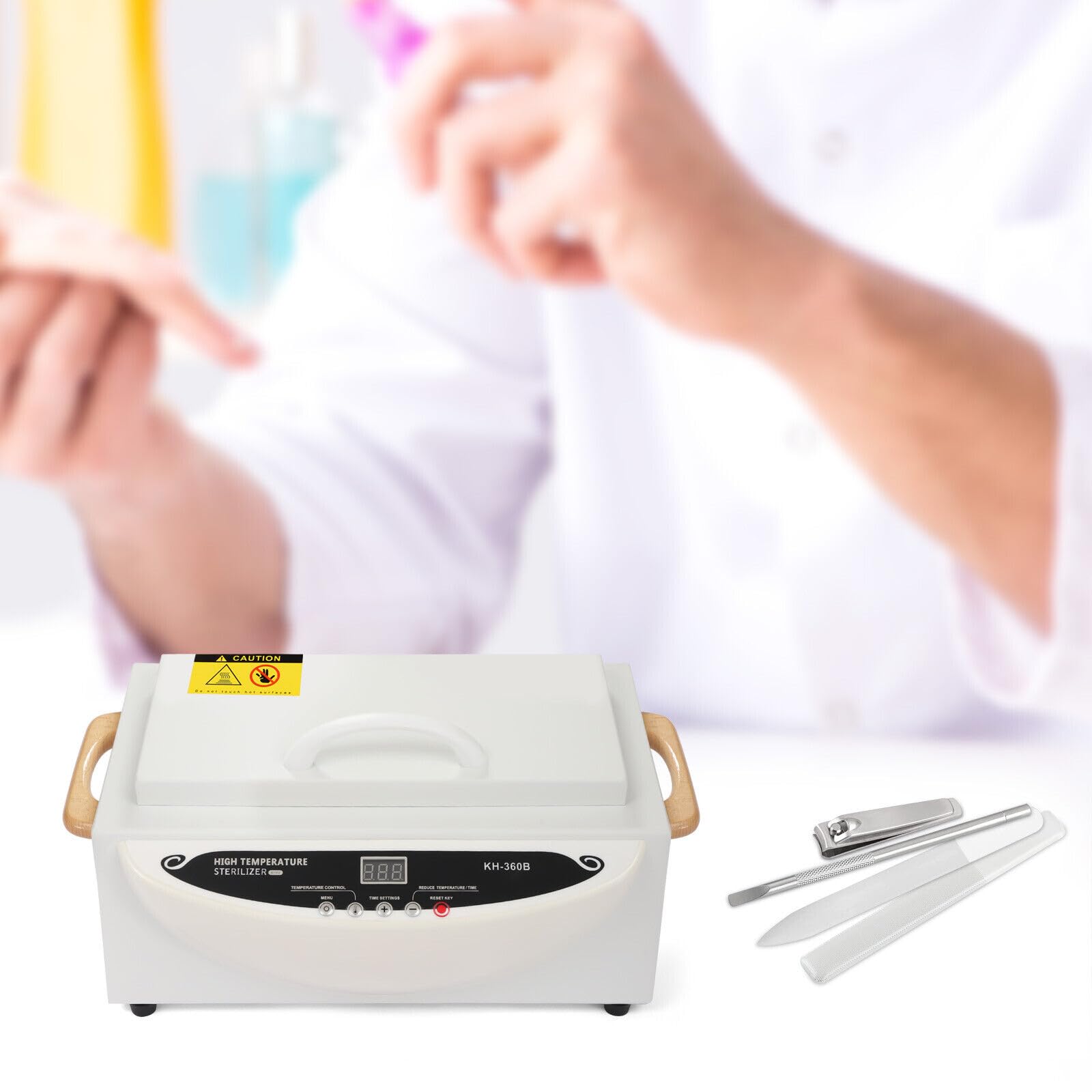 Sterilizzatore ad aria calda sterilizzatore ad alta temperatura per strumenti, 500 W, 250 °C, sterilizzatore a calore secco, sterilizzatore per studi di manicure e parrucchieri