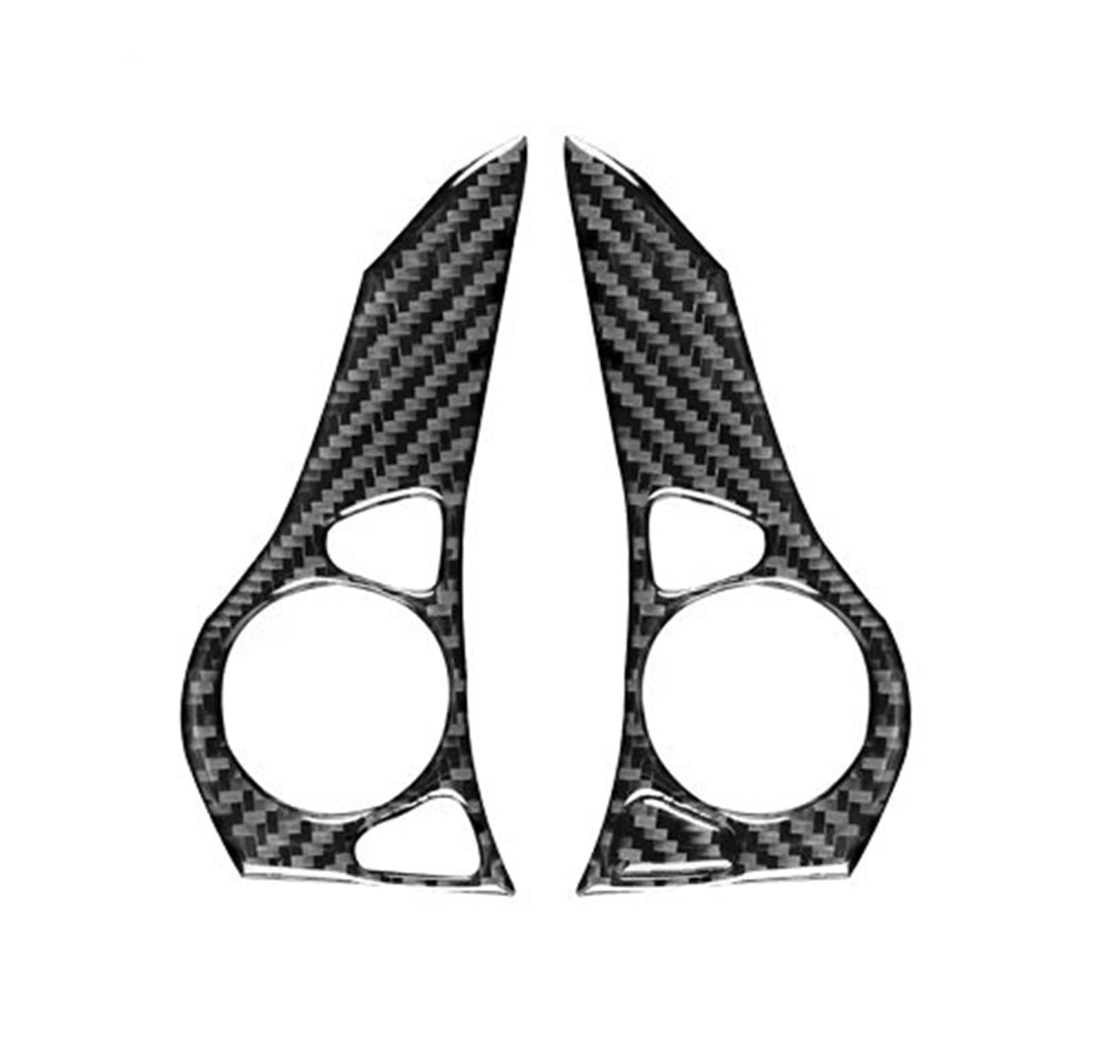 Trim Sticker Accessories Carbon Fiber Steering Wheel Button Panel Trim Cover Sticker for Civic Coupe Sedan 9th 2013 2014 2015 Car Interior Decoration(Black Carbon Fiber)