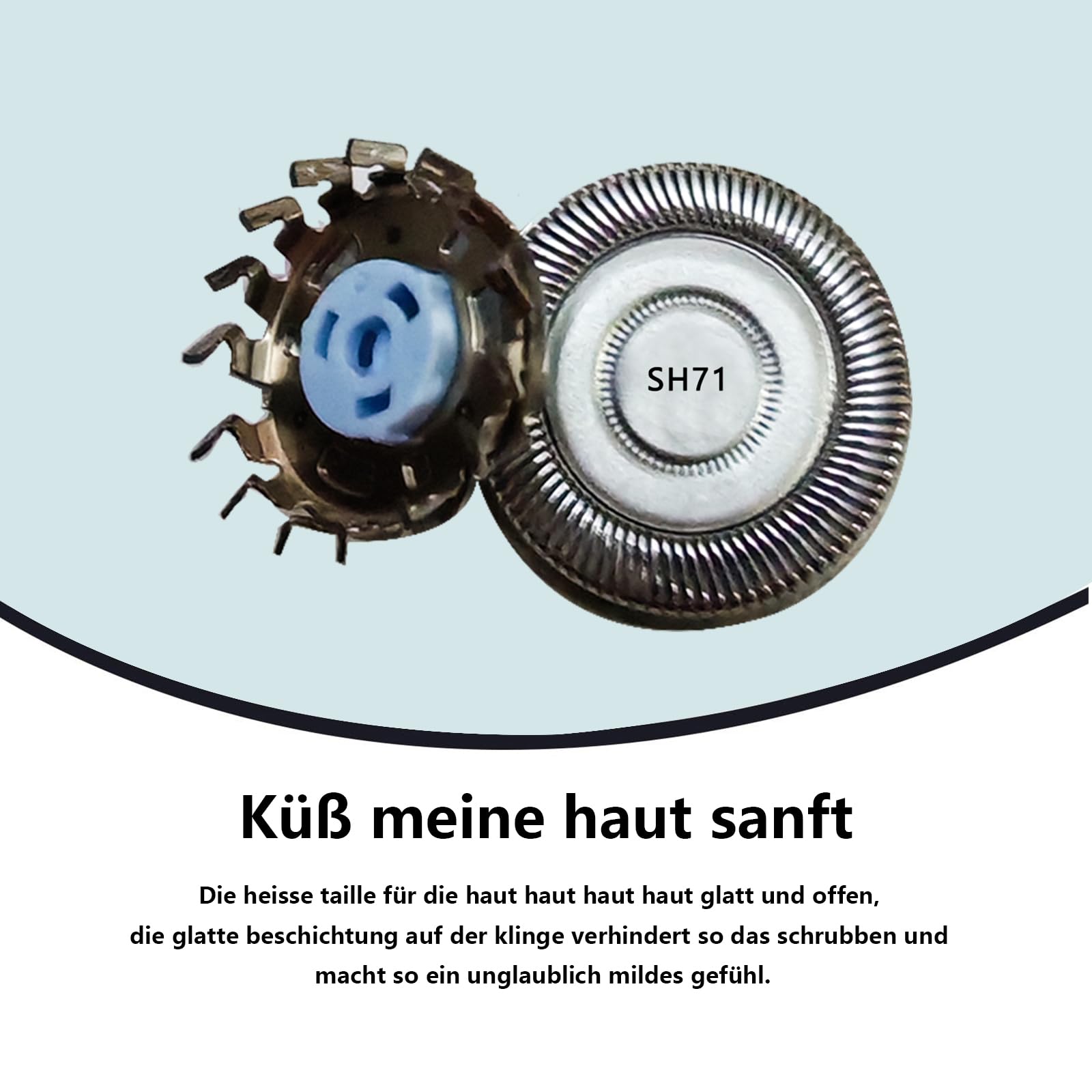 [3 Stück]SH71 Ersatzscherköpfe kompatibel mit Philips,für Shaver Serie 7000 (S7XXX) und eckige Serie 5000 (S55XX) Scherköpfe Rasierern,mit Reinigungsbürste - 2