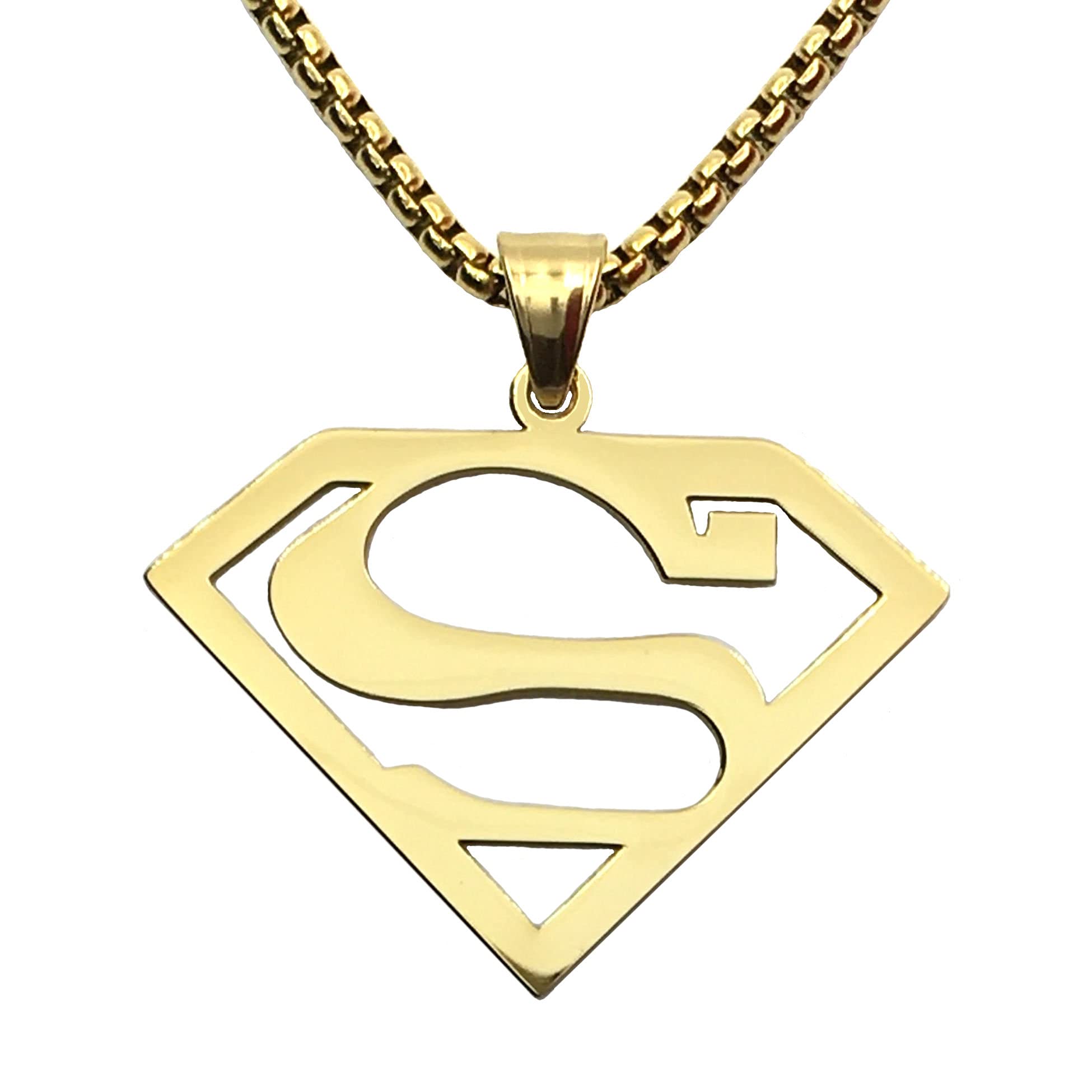 Stainless Steel Superhero Pendant Necklace