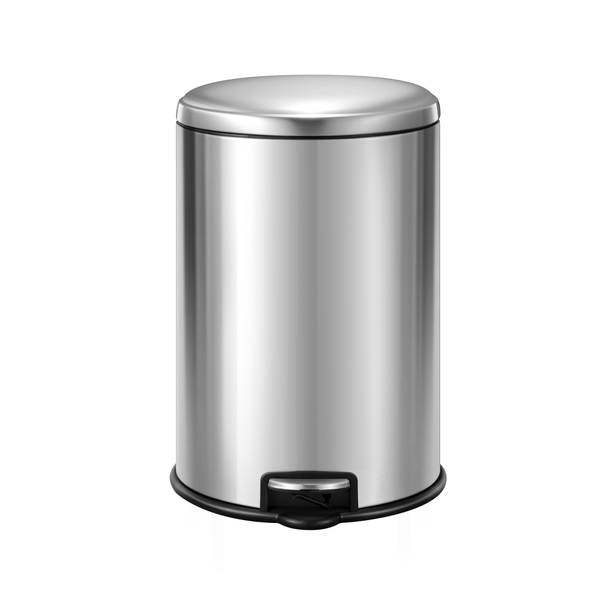 Sponsored Ad – 20L Pedal Bin Serene - Silver | Large Capacity Step Round Bin with Soft-Close Lid | Fingerprint-Resistant Finish | Removable Inner Liner | Bag Stabilizer