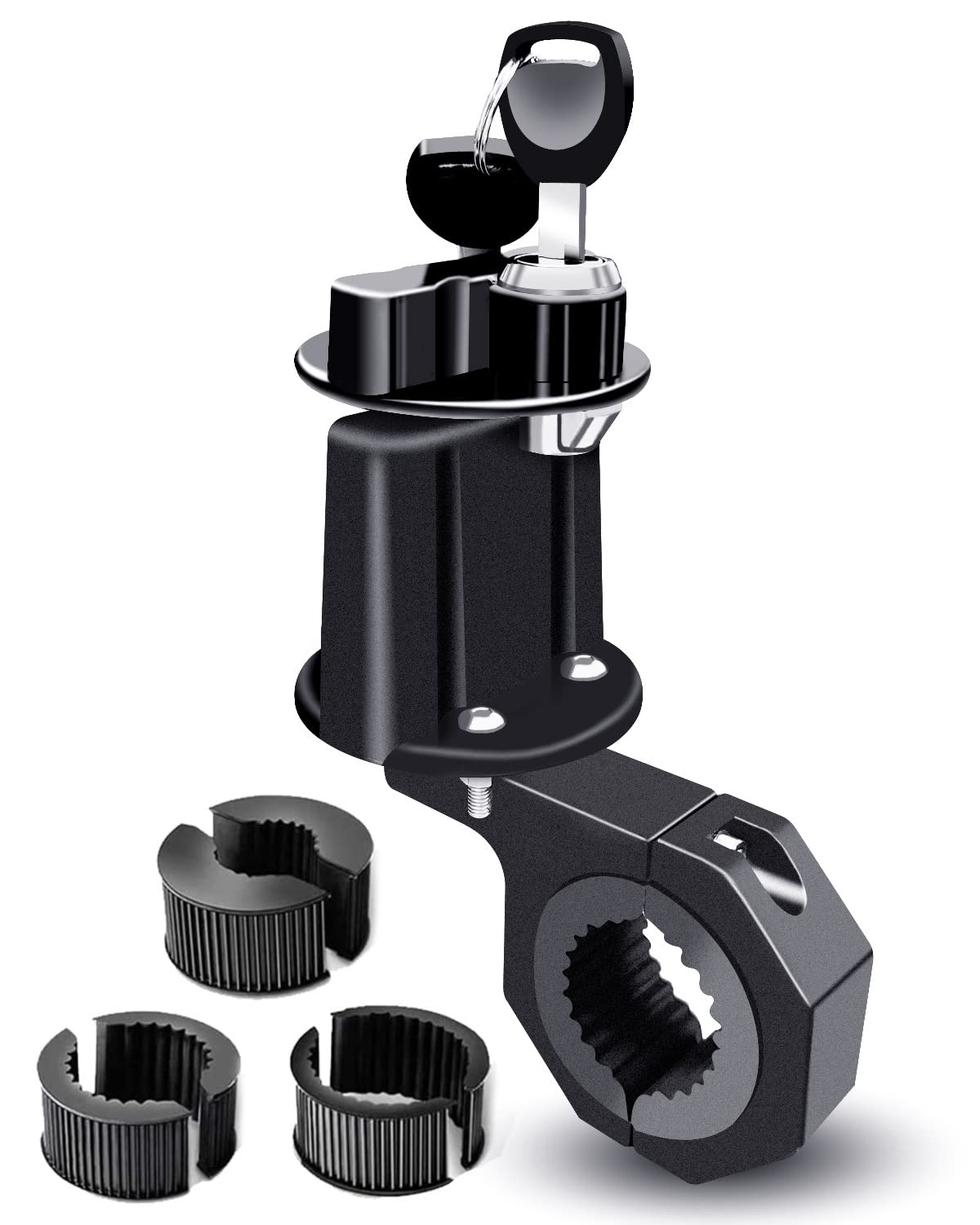 QLZOZB UTV ATV Gas Can Mount for 3L 5L Fuel Tank Barrel with Lock & Key, Oil Tank Mounting Holder Fits for Polaris RZR Pioneer Yamaha Can Am Maverick X3 1inch 1.5inch 1.75inch 2inch Roll Bar