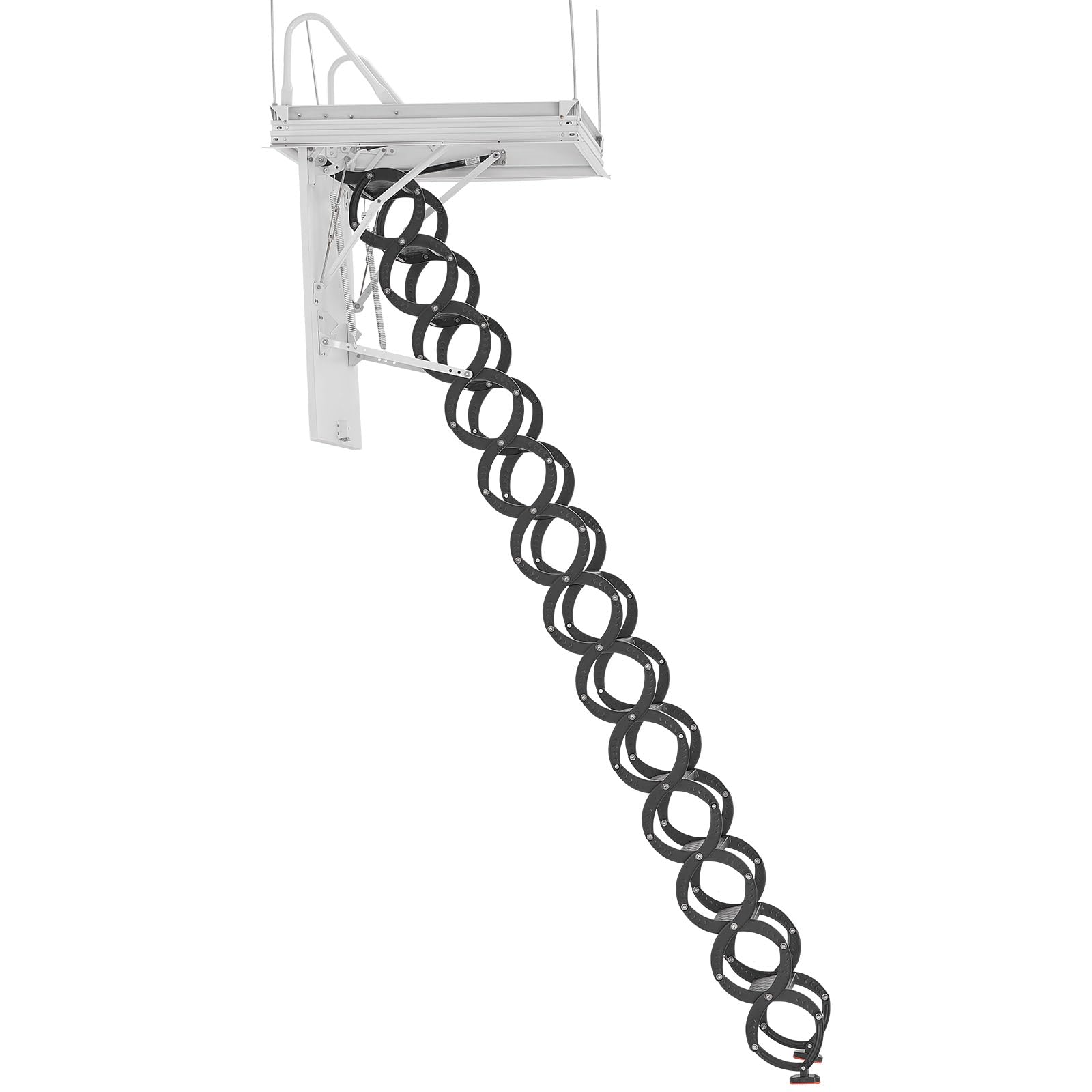 VEVOR Scala per Soffitta, Capacità di Carico 299,4 kg Scala Pieghevole in Acciaio Legato, per Soffitti Alti da 3,2 a 3,35 m e Dimensioni di Apertura di 1000,76 x 698,5 mm con Asta di Trazione