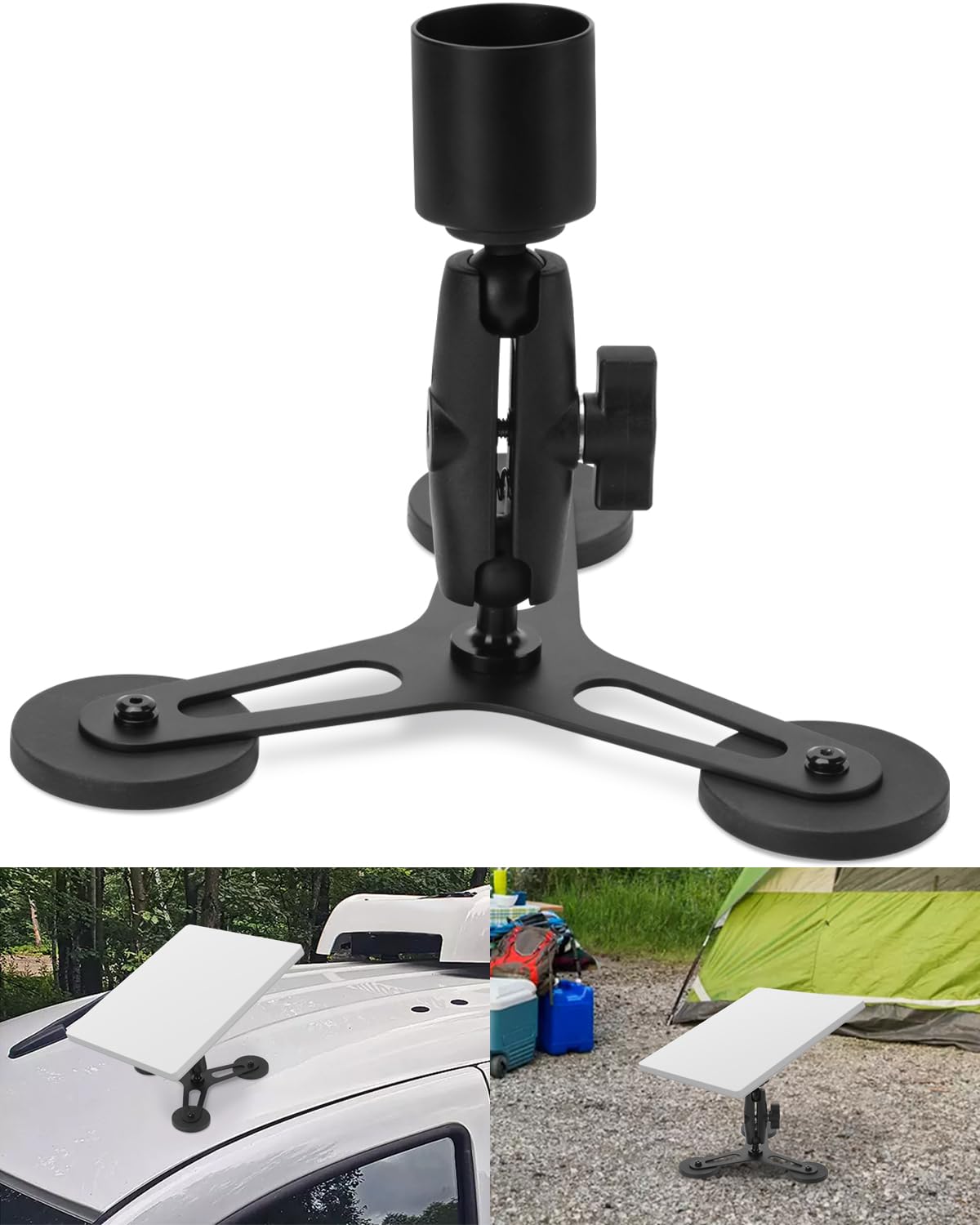 Magnetic Mount for Starlink Mini - Adjustment Mount - Ground, Yacht and Car Roof Mount - Starlink Mini Roof Mount - for Use with Pipe Adapter - Strong Magnet Mounting Kit (Pipe Adapter Not Included)