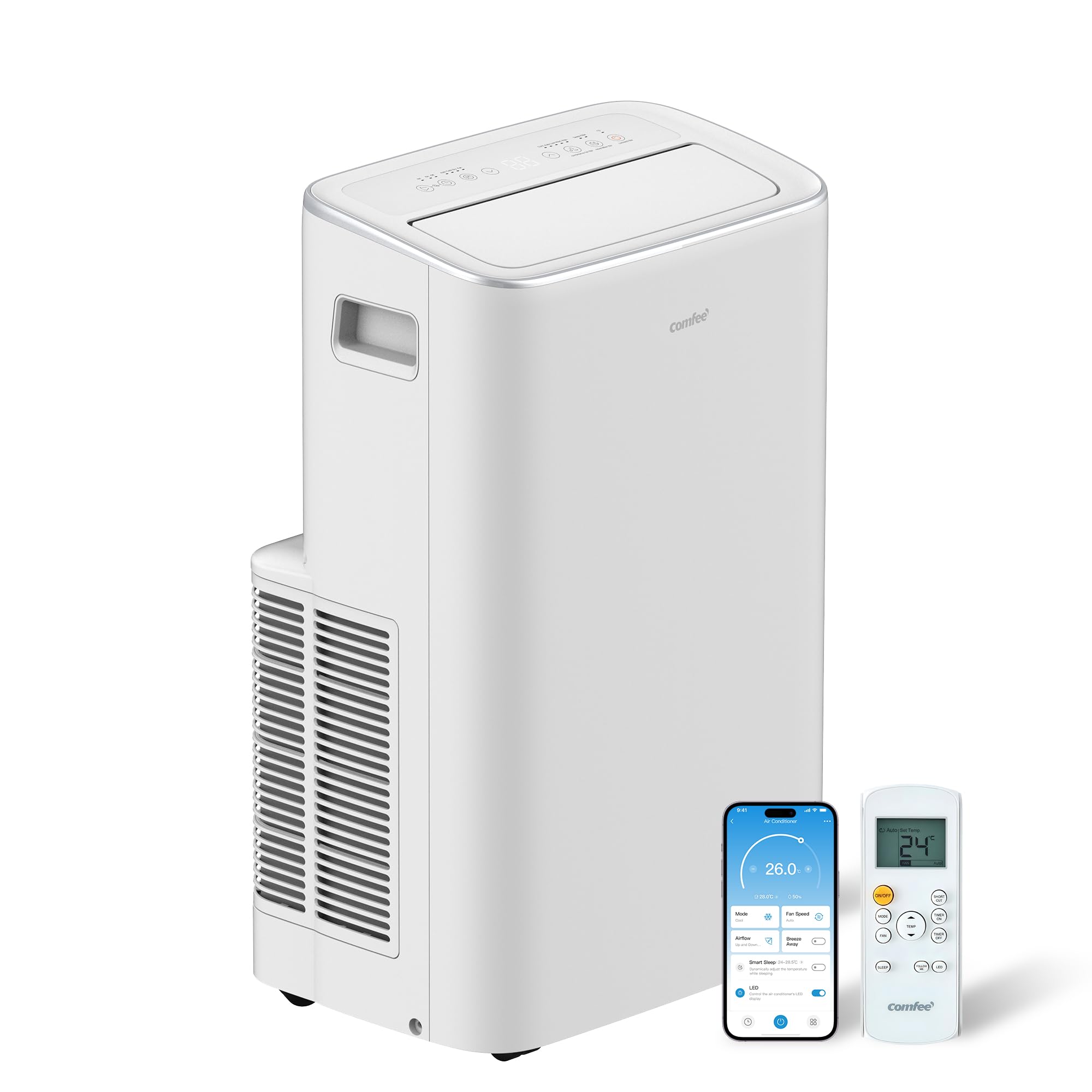 COMFEE Mobile Klimaanlage 3-in-1, Kapazität 10000 BTU/h, Kühlung, Belüftung, Entfeuchtung