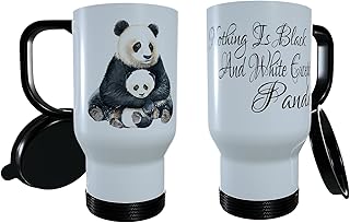 Panda & Baby Travel Mug, Thermal Coffee Mug, Panda Personalised Travel Mug, Panda Baby Mug, Panda Gift, Panda Tea Mug, Gift for Panda Lover
