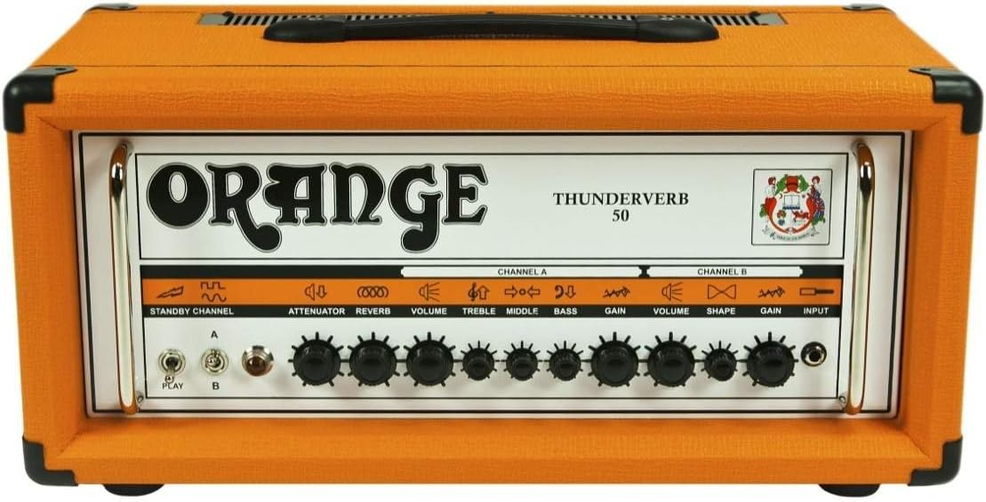 Orange Amplifiers Thunderverb 50 Series TH50HTC 50W Tube Guitar Amp Head Orange