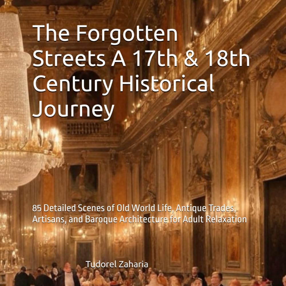 The Forgotten Streets A 17th & 18th Century Historical Journey: 85 Detailed Scenes of Old World Life, Antique Trades, Artisans, and Baroque Architecture for Adult Relaxation