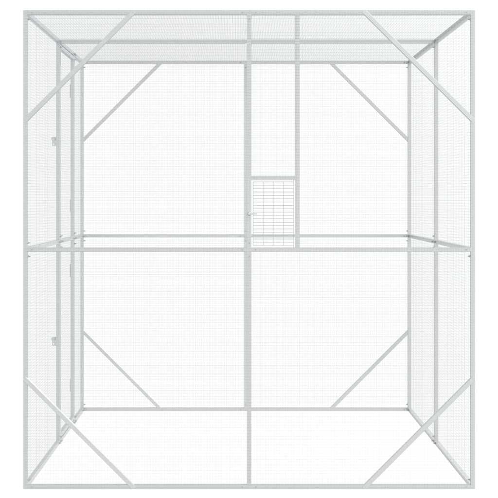 INLIFE Vogelkäfig Anthrazit 209 x 202 x 214 cm Verzinkter Stahl,Tier- & Haustierbedarf,Haustierbedarf,Vogelbedarf,Vogelkäfige & -ständer,Anthrazit,39.4 KG,4100931