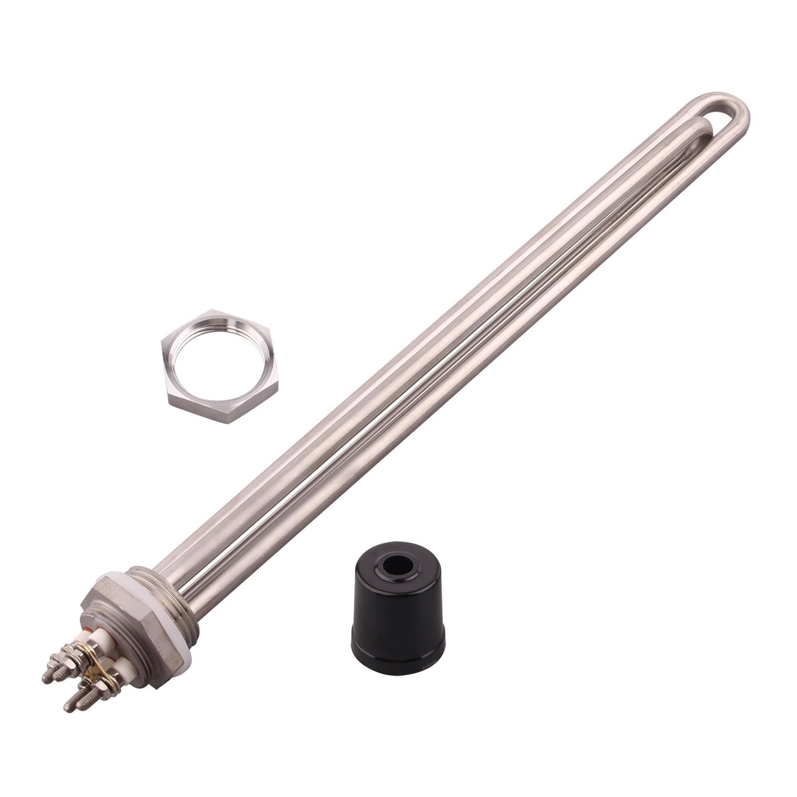 Resistenza per scaldabagno, Elemento scaldabagno DN25 1 pollice BSP 220V 1000W 1500W SUS304 elettrico tubolare multicolore(WHITE,1000w)
