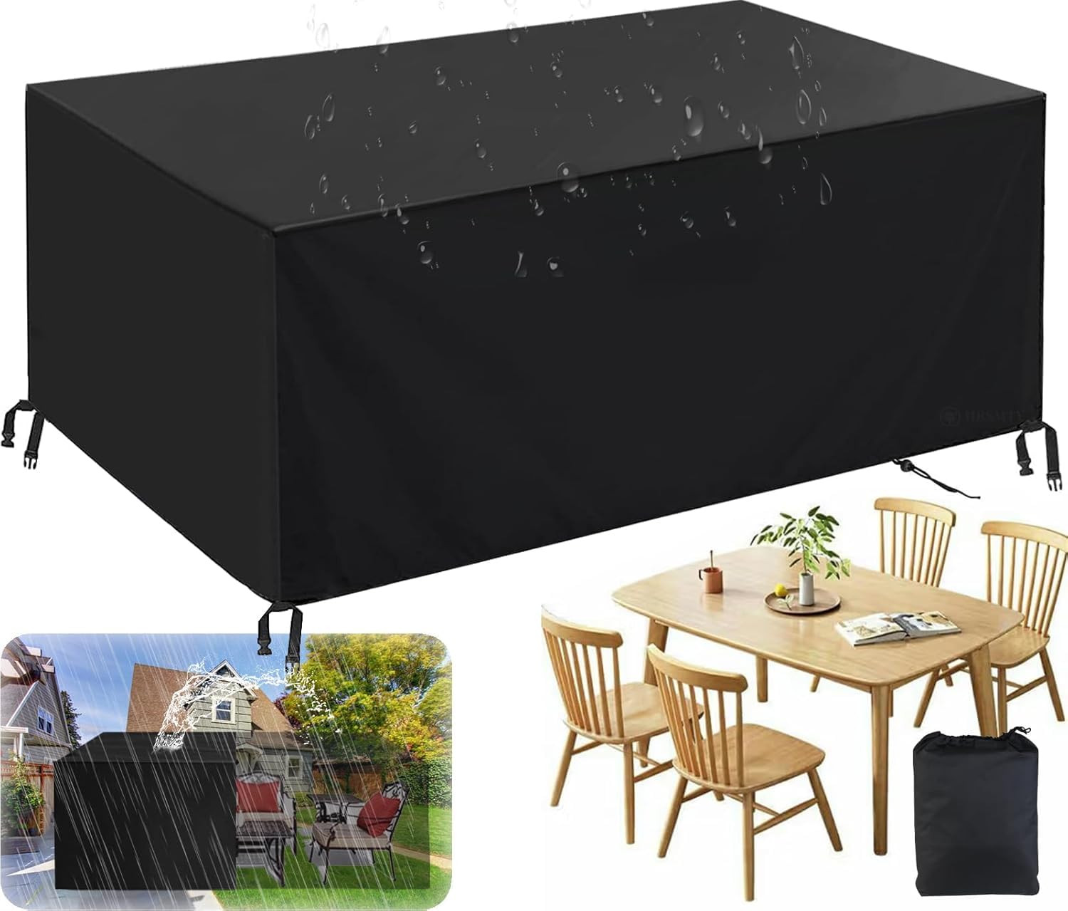 Pokrowiec na meble ogrodowe, 230 x 102 x 72 cm, wodoszczelny pokrowiec, wiatroszczelny, pyłoszczelny, odporny na promieniowanie UV, plandeka na meble ogrodowe, mrozoodporna, na siedzisko