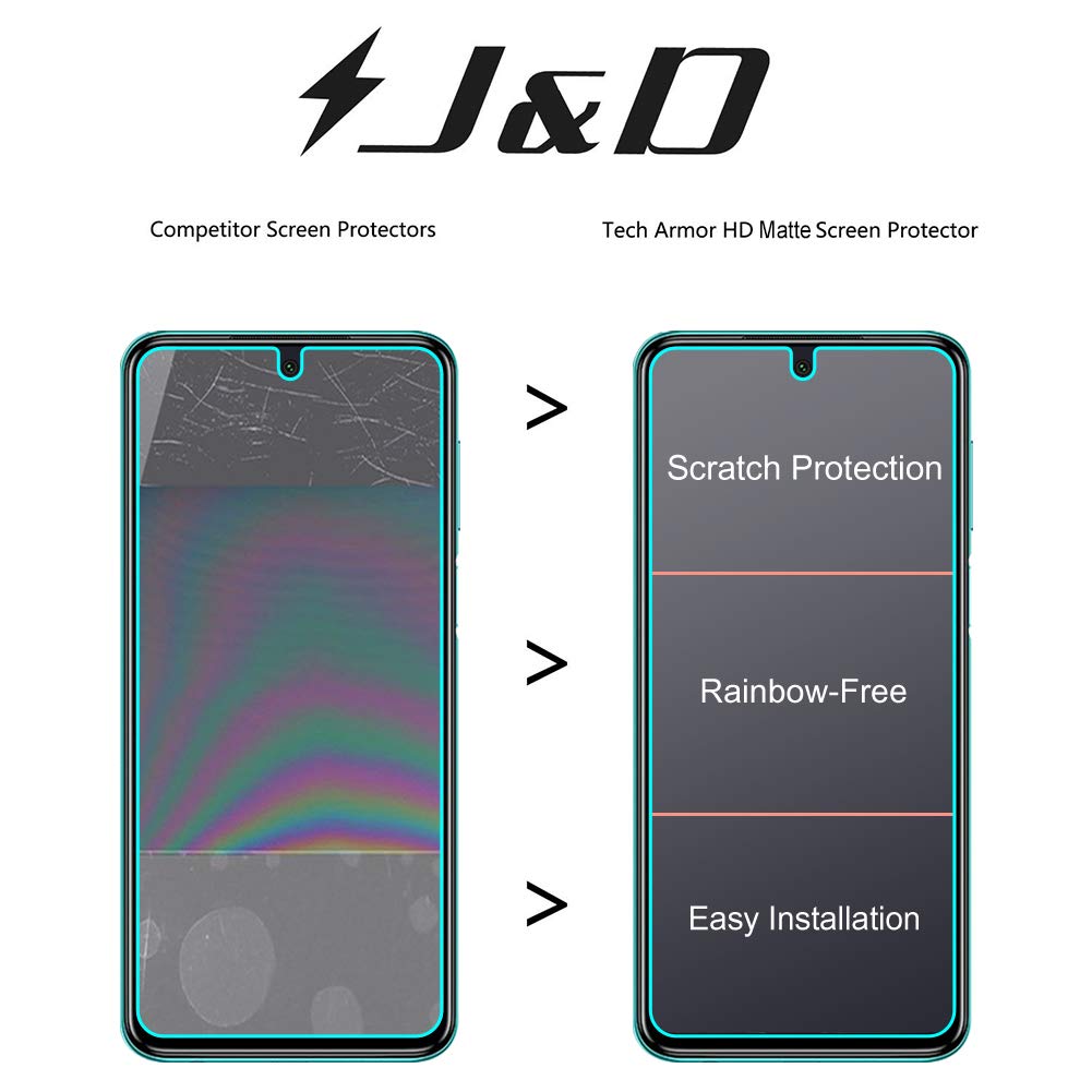 J&D - Pellicola Protettiva Per Xiaomi Redmi Note 9 Pro, 3 Pezzi, Antiriflesso, Anti-Impronte, Premium Matte, Materiale PET, Facile Rimozione, Nessuna Residuo - 3
