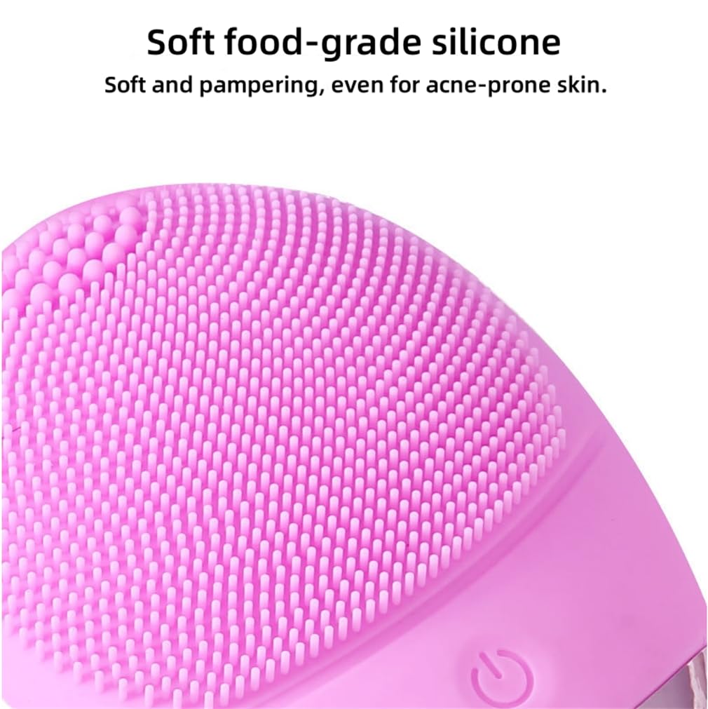 Limpiador facial de silicona, masajeador facial, eliminación de maquillaje profundo, masaje vibratorio, rejuvenecimiento suave y reafirmante, para mamá, esposa, mejor amiga, morado