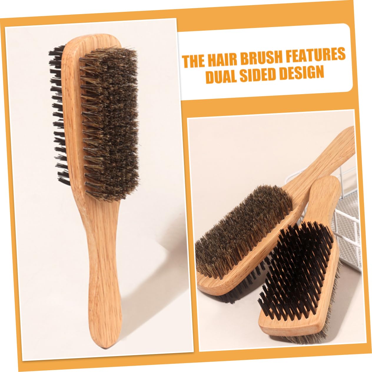 Healeved 8pezzi Spazzola Per e Barba Spazzola Doppio Lato Con Setole Naturali Per Districare e Modellare Adatta Tutti Tipi Di e Barba Resistente e Delicata Per Uso Quotidiano