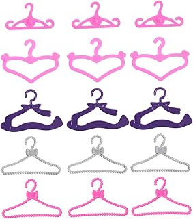 Hohopeti 100 Pçs 5 Cabide De Boneca Bonecas Em Miniatura Mini Decoração Acessório De Casa De Boneca Cabides De Vestido De Boneca Ornamento Em Miniatura Acessórios De Móveis De Boneca