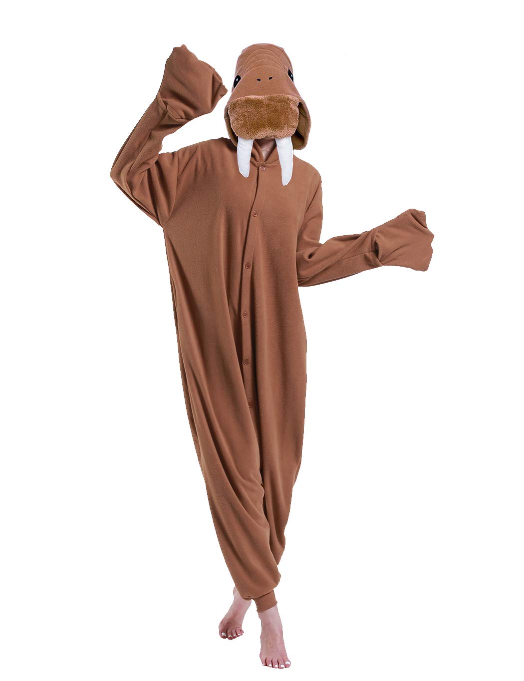 dressfan Animal Walrus Onesie Walrus Costume Cosplay Costumes One Piece  Pajamas for Women Unisex Adult Kids Men Boys Girls (Brown, L(66″-70″)) –  BigaMart