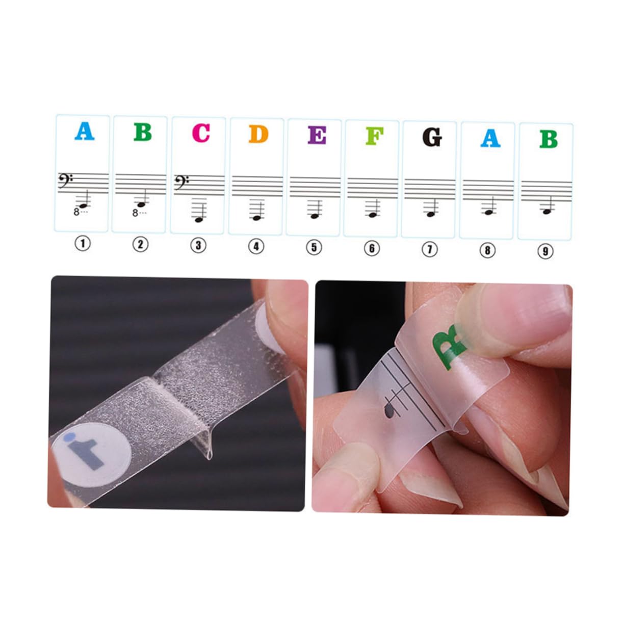 ifundom Musical Scale Keyboard Stickers Piano Keyboard Decor Safe Easy Application