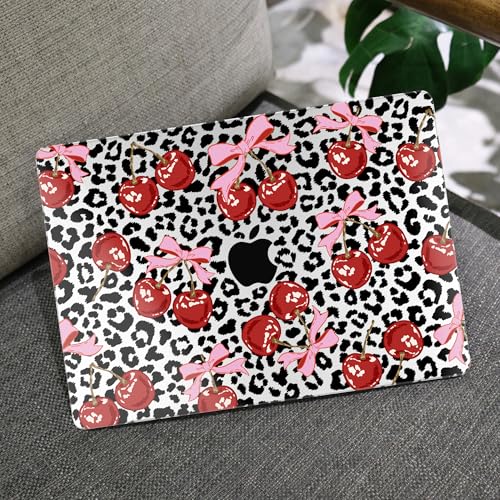 Image of MEEgoodo Case for M5 MacBook Pro 16 inch Case 2026 2024 2023 2021 with M5 M4 M3 M2 M1 Pro /Max Chip, Fit Model A3429 /A3428 /A3403 /A3186 /A2991 /A2780 /A2485, Leopard & Cherry