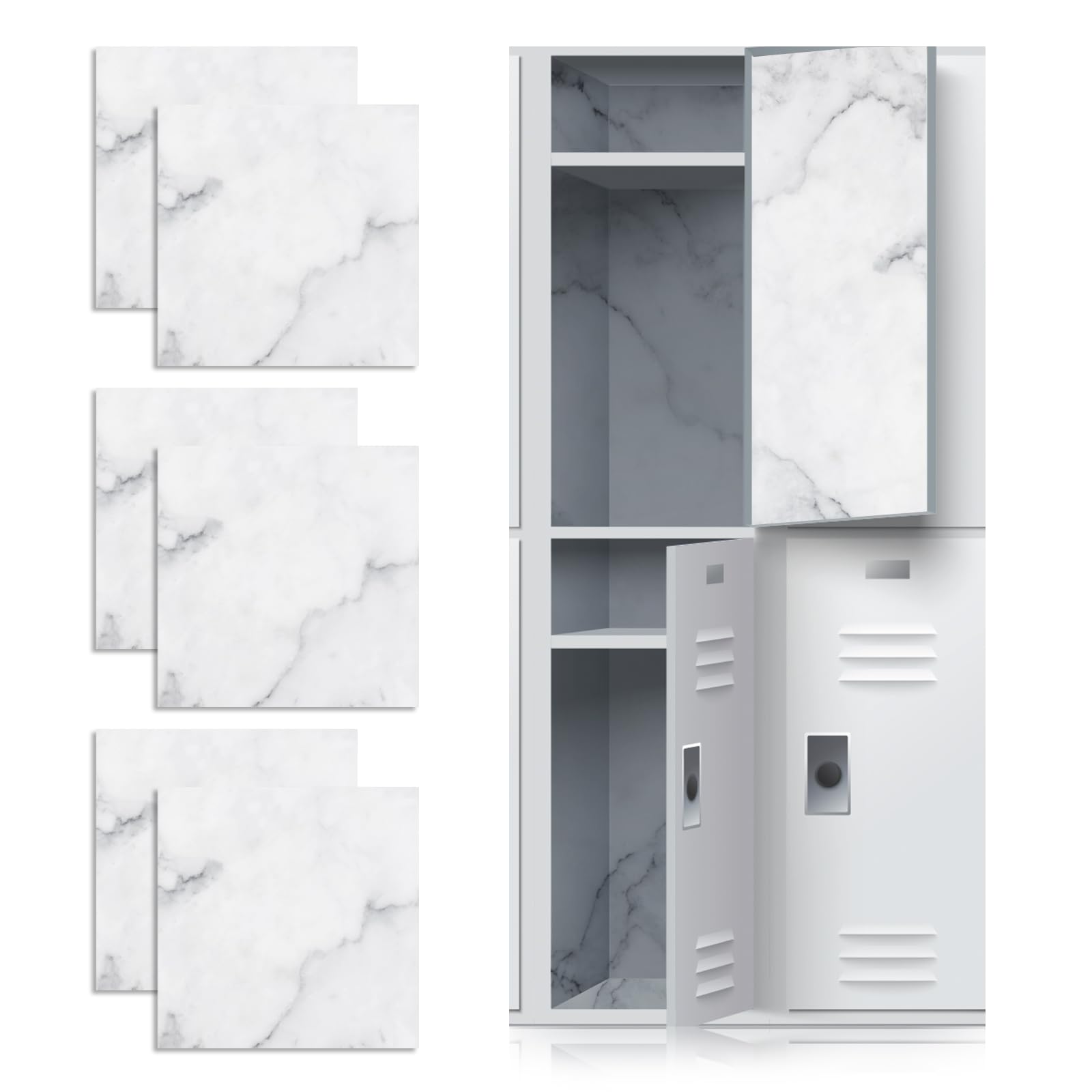 3 Pcs School Locker Magnetic Wallpaper 12" x 12" Removable Waterproof Sheet Trimmable Locker Accessories Wall Magnetic Sticker for School Supplies Locker Decorations BCK to School Stuff Gift