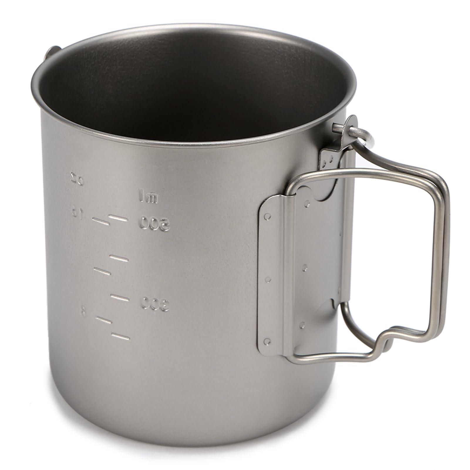 Kubek Tytanowy 400/750 Ml z Pokrywką - Naczynie Kempingowe na Herbatę, Kawę i Wodę do Wędrówek, Pieszych Wycieczek i Pikników