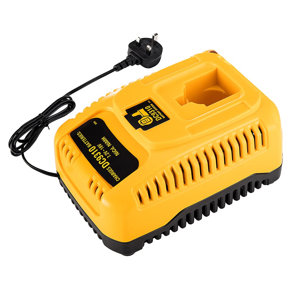 DC9310 Battery Charger for Dewalt 7.2V-18V Ni-CD Ni-MH Battery DW9057 DC9071 DC9091 DC9096 for Power Tool Electric Drill Charger,Replace Charger DC9310 DW9116 DE9130 DW9226 DE9310 (UK PLUG)