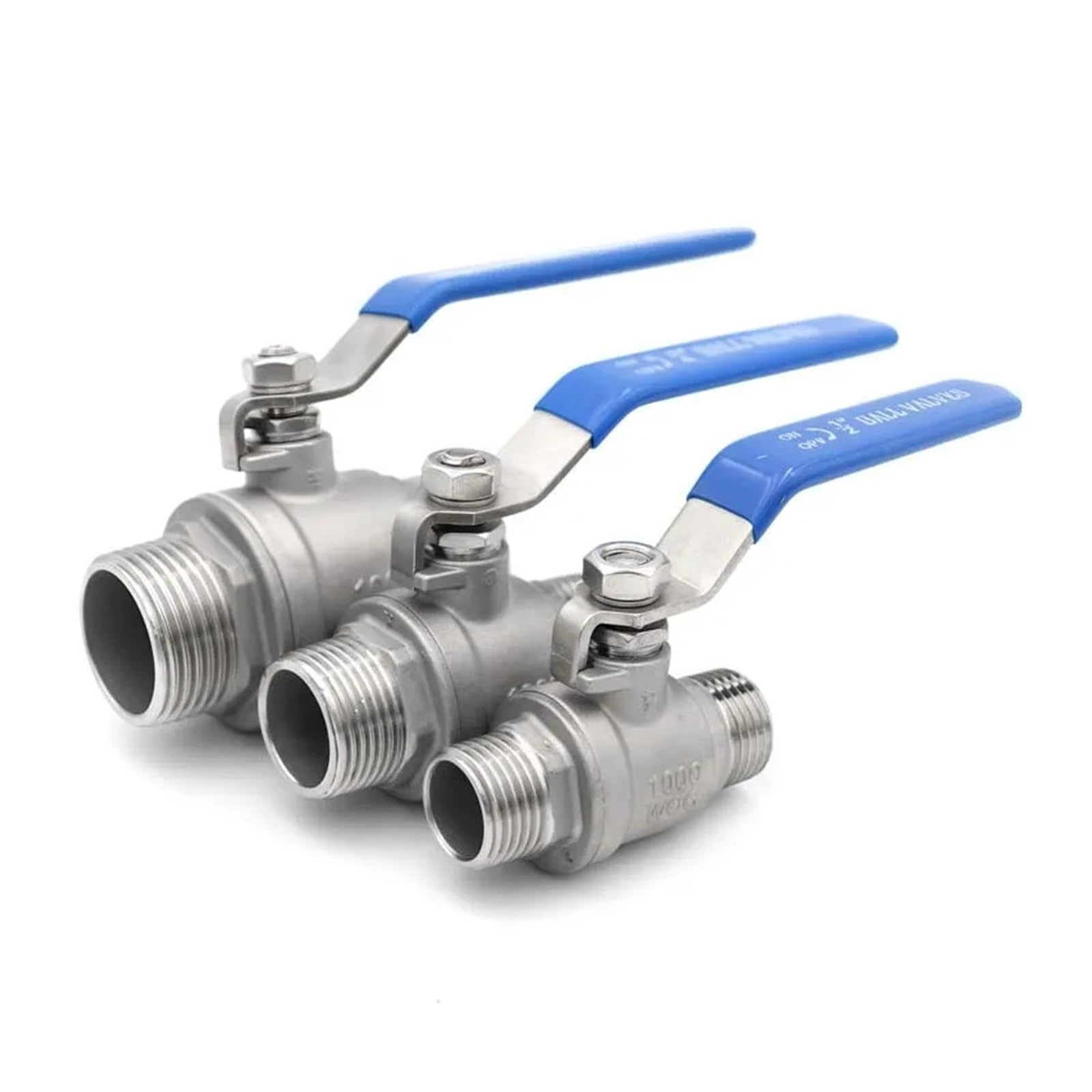 MQXFCZUX 1pc 1" 304 Stainless Steel Two-Piece Ball Valve BSP Male External Thread，Full Port Fitting