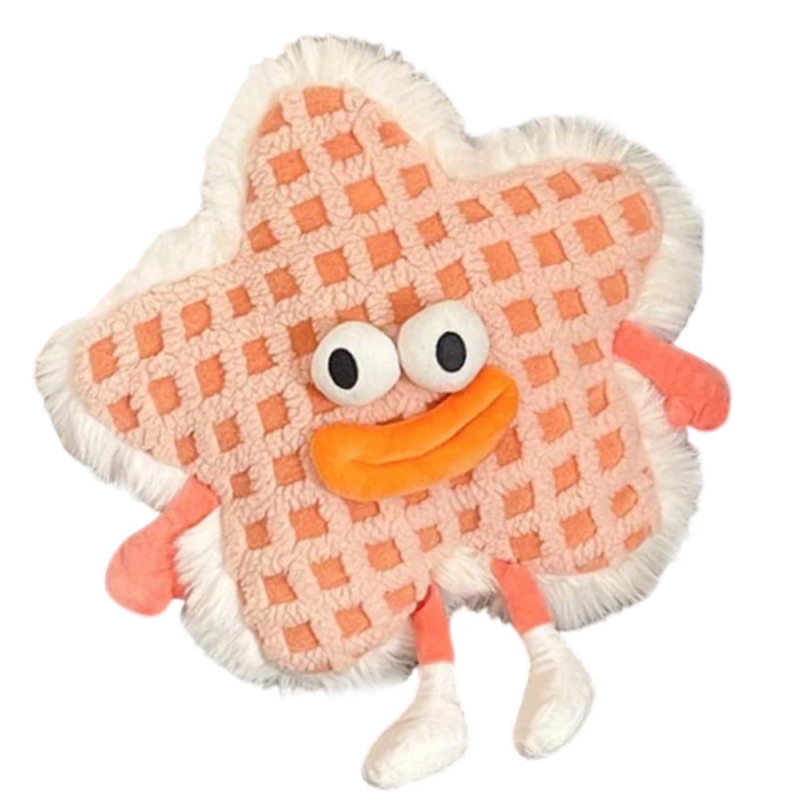 Kalttoy Star Shape Throw Pillow Cartoon Sausage Lips Accent Furry Cushion Home Decors Durability Polyester Fabric Star Shape Pillow