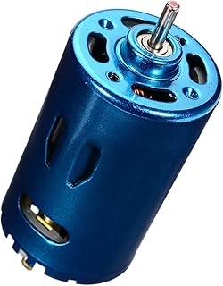NATEFEMIN Mini DC 6V~24V 30000RPM High Speed Large Torque RS-550 Blue Motor with Cooling Fan Replacement for RC Car Boat Model DIY Parts Accessory Part