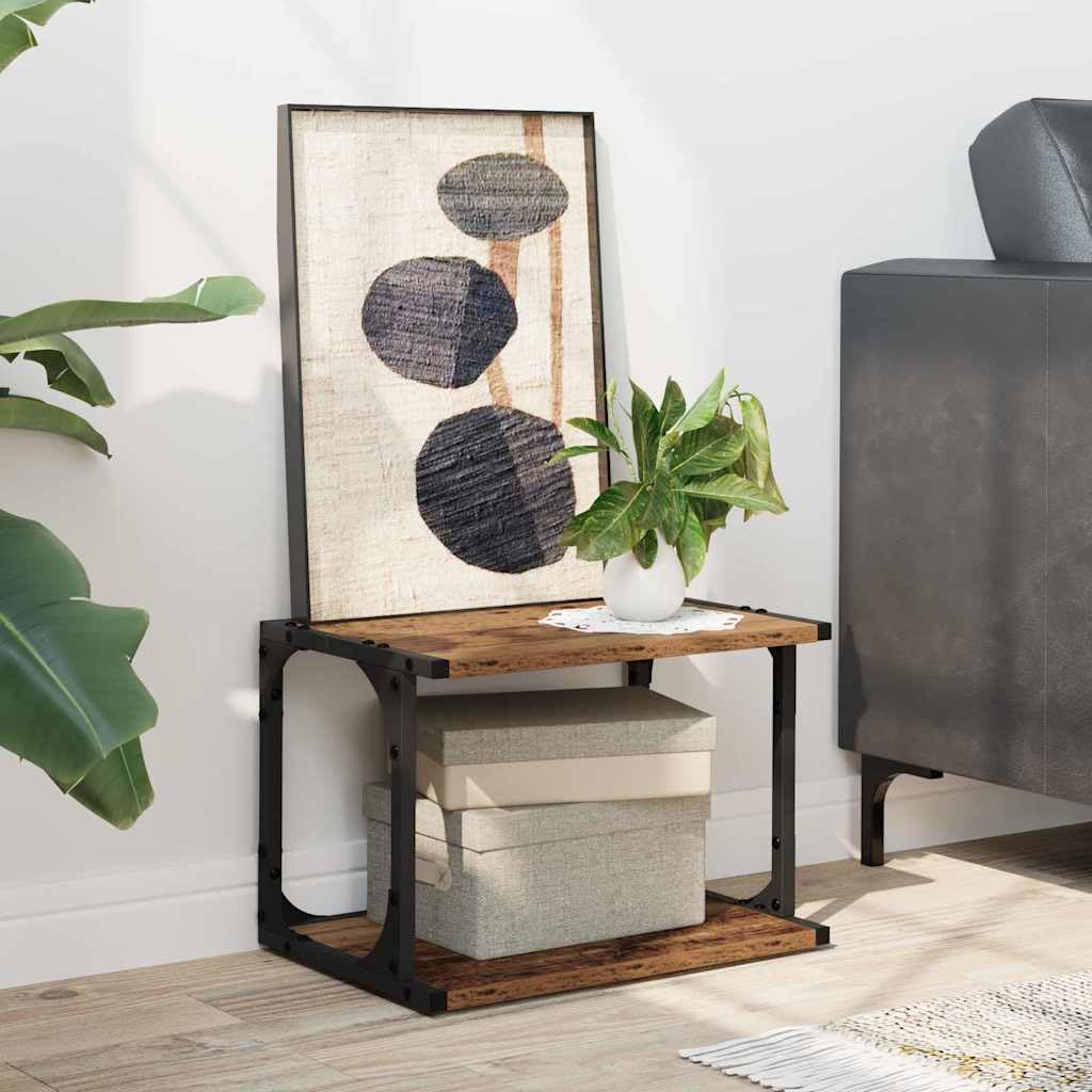 Druckerständer Altholz 41 x 28 x 33,5 cm Holzwerkstoff Beistelltisch für Büro Wohnzimmer Schlafzimmer