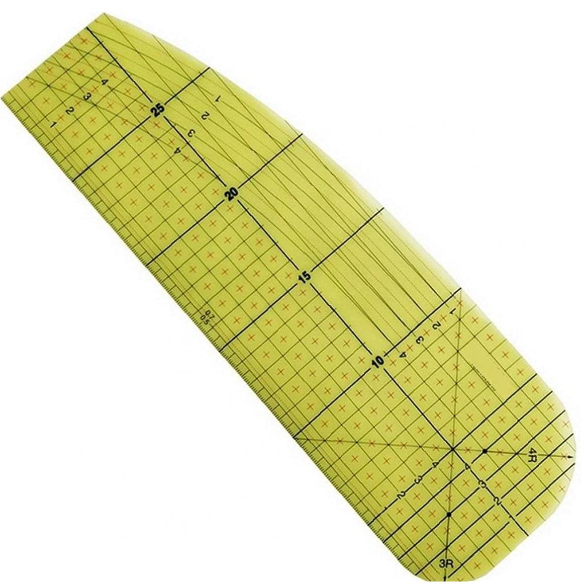 Pinicecore Yellow Sewing Ironing Ruler Fabric Measuring Tool Patchwork Craft Cloth Cutting Ruler Regle Accessories