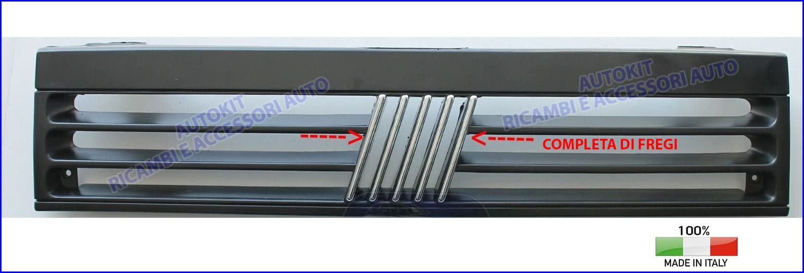 Generico Mascherina Grigia anteriore Radiatore Specifica per Panda 4x4 141 750 prodotte dal 1986 in poi piu' Fendinebbia Faretti a Led - 3555304 - GE00261