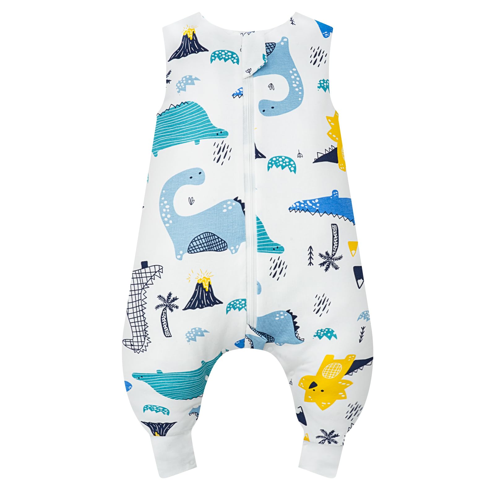 WYTbaby Sacco Nanna con Piedini 1.0 Tog, 100% Cotone Ultra-Morbido, Facile da Indossare, Ideale per il Sonno dei Neonati, Sacco Nanna Adatto per Bambini da 2-3 Anni