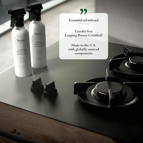 Miniatura 6 de Bayes Limpiador y protector de placas de cocina para uso diario, limpia, brilla y protege las placas de cocción de vidrio y esmalte de cerámica,