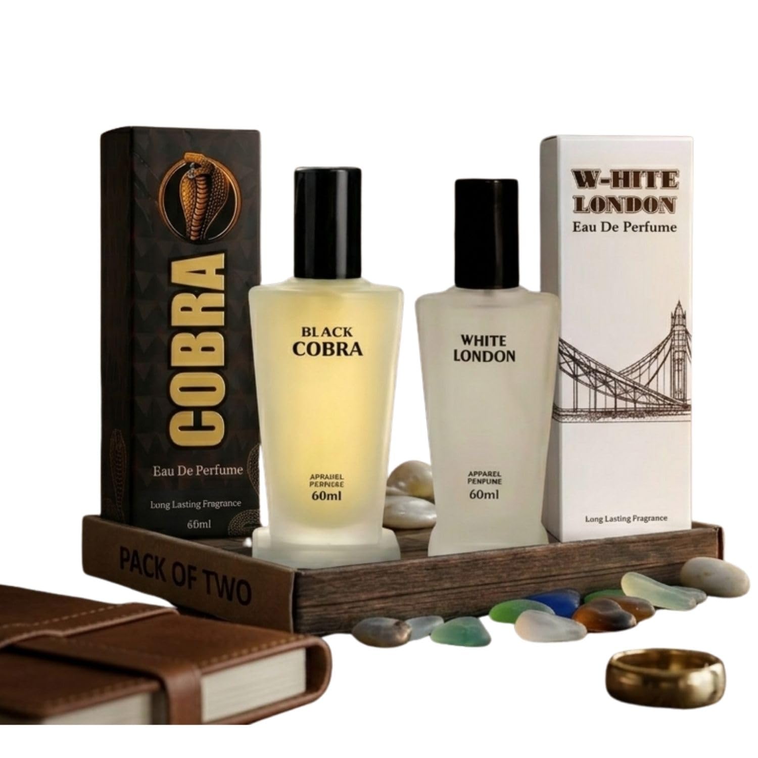 Black Cobra & White London Eau De Perfume Combo Pack of 2 (60ml Each) | Long Lasting Premium Fragrance Gift Set for Men & Women-image-7